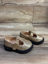 Cat & Jack Wende T-Strap Mary Jane Shoes Gold sz 5c