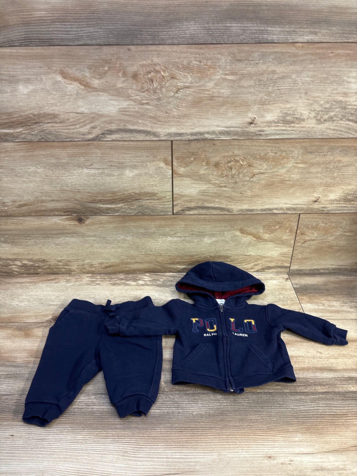 Ralph Lauren 2pc Full-Zip Hoodie & Joggers Navy sz 6m