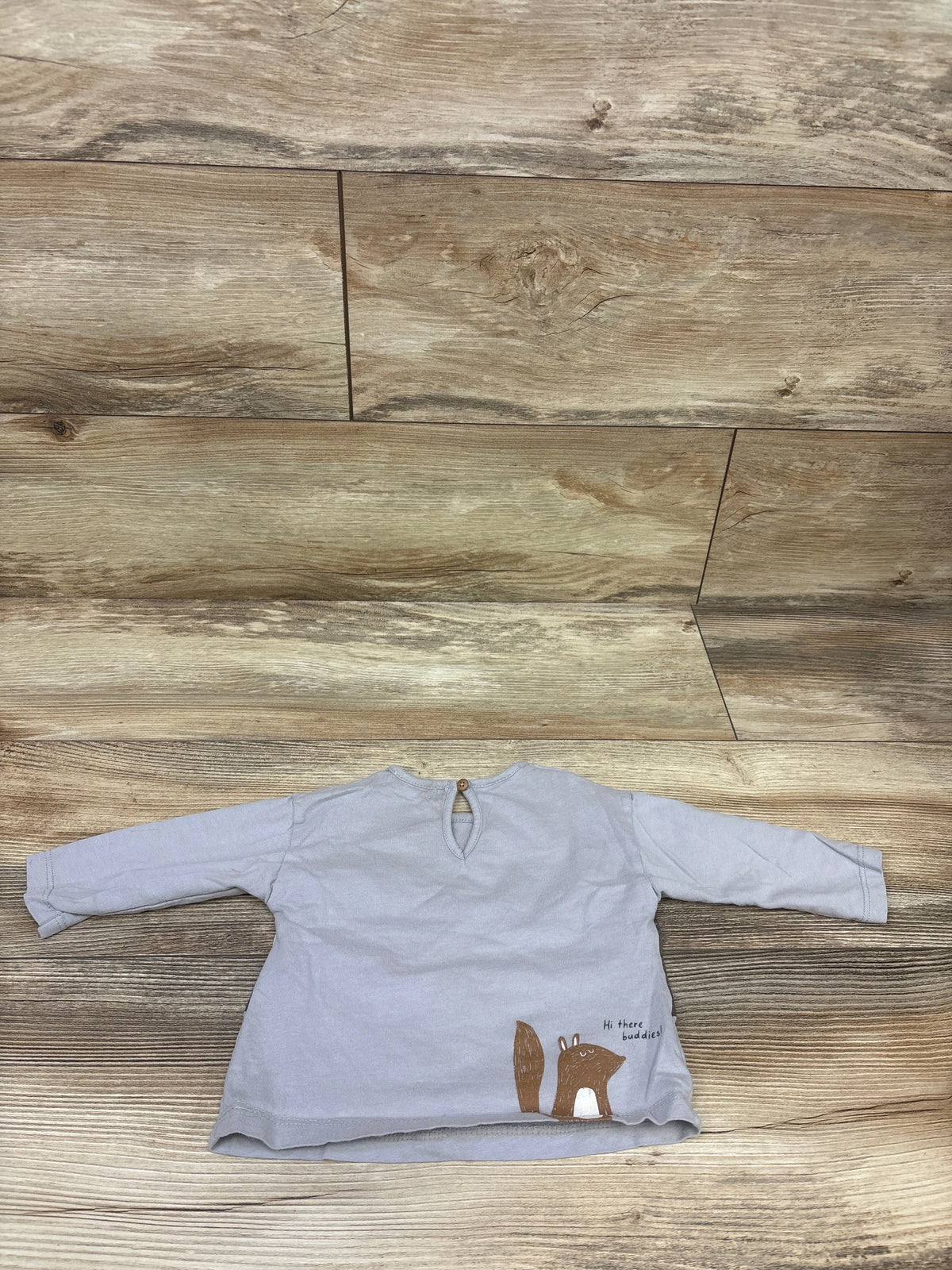 Zara Animal Long Sleeve Shirt Grey sz 3-6m