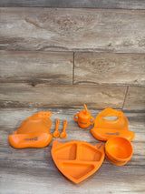 Close 7pc Silicone Baby Feeding Set in Orange