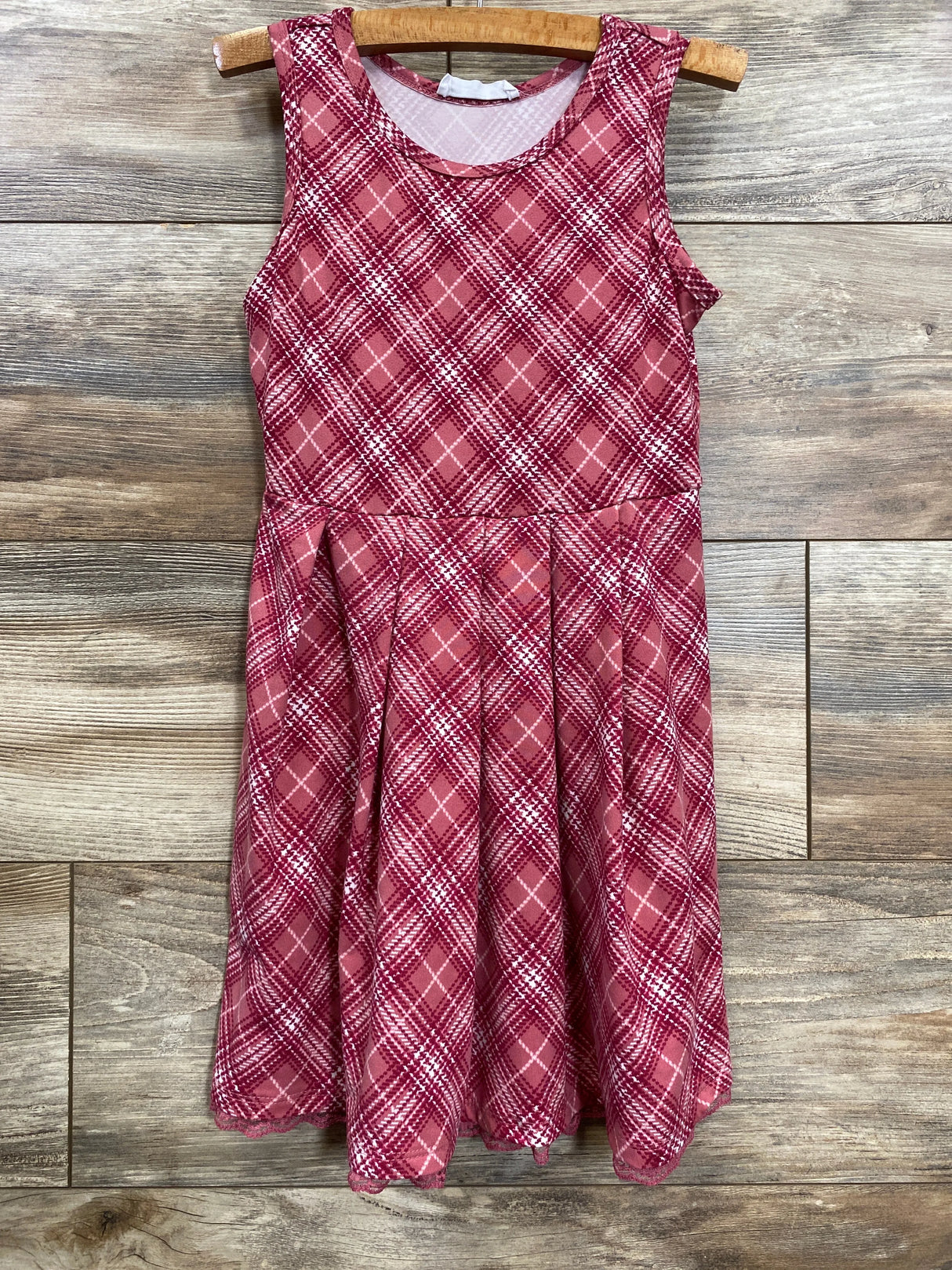Knit Works Plaid Dress Pink sz 5T