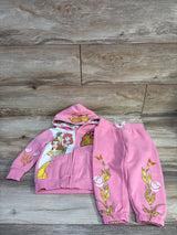 Disney Princess 2pc Zip-Up Sweatshirt & Joggers Set Pink sz 2T