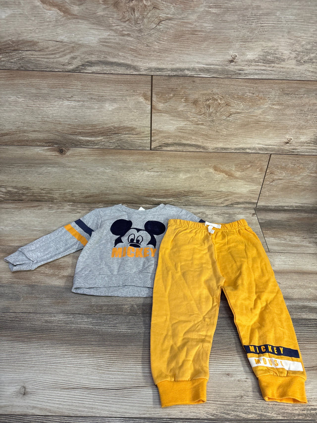 NEW Disney Baby 2pc Mickey Mouse Sweatshirt & Joggers Grey sz 18m - Me n Mommy To Be