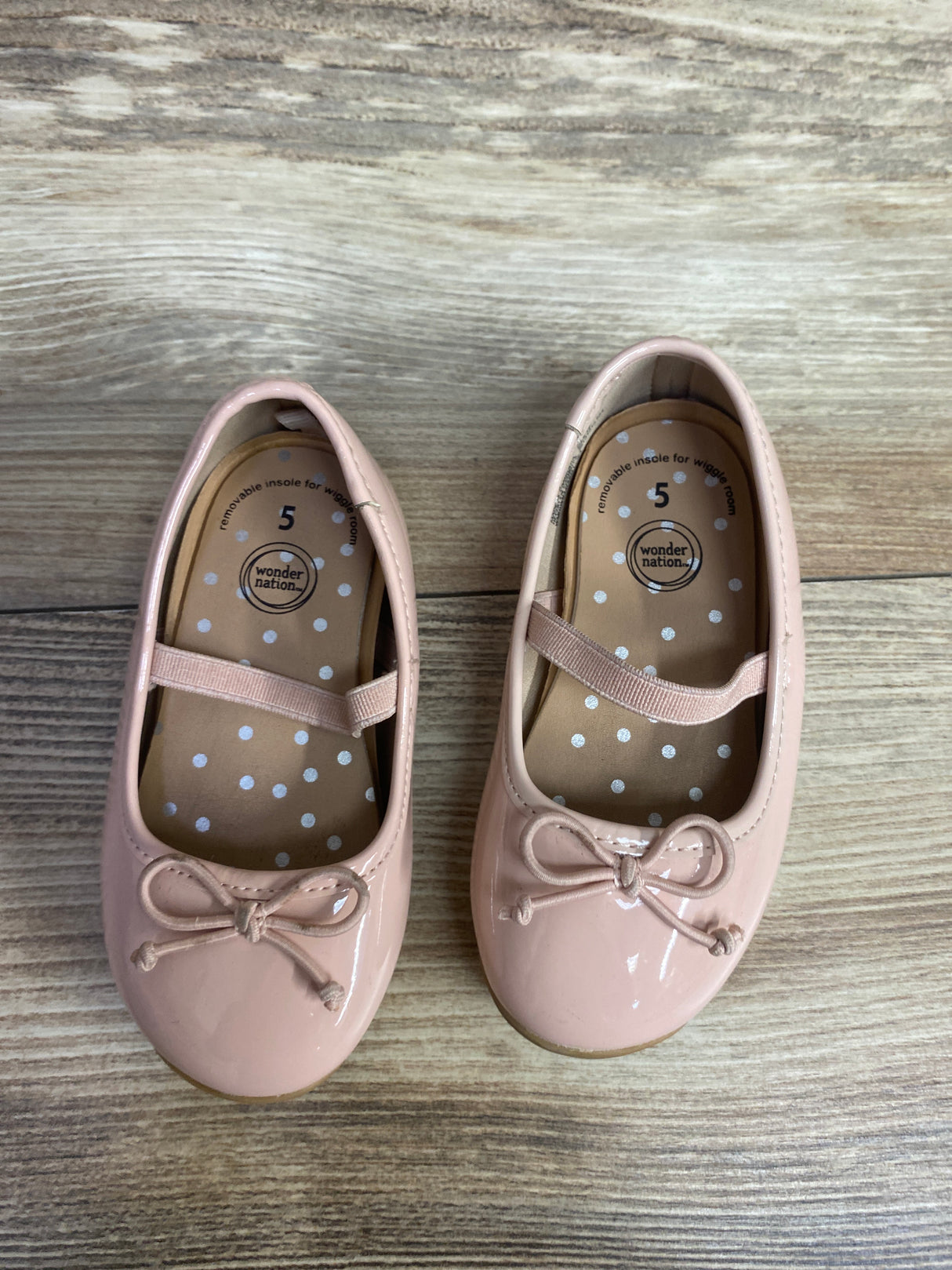 Wonder Nation Bow Ballet Flats Pink sz 5c