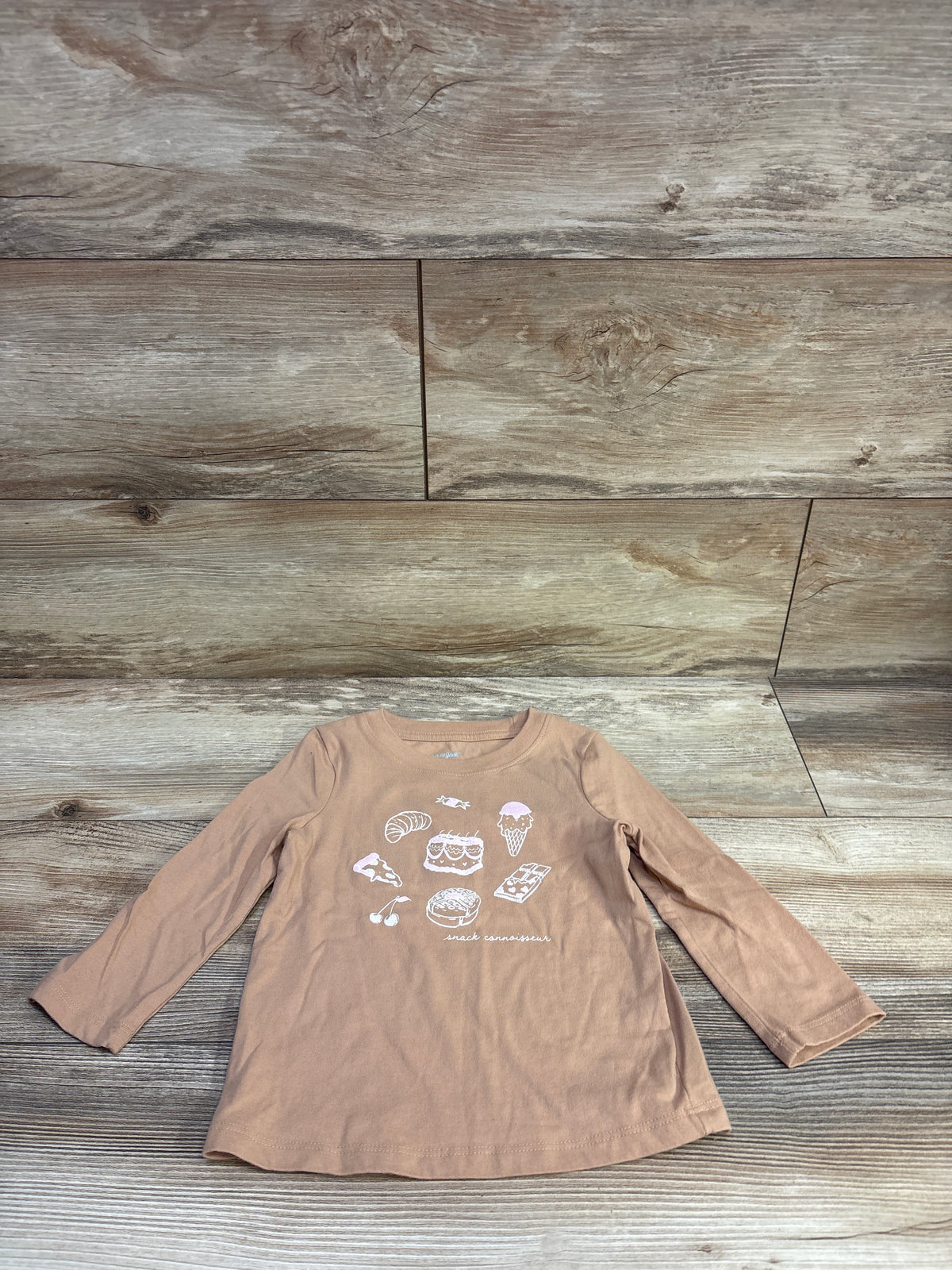 Cat & Jack Snack Shirt Tan sz 2T