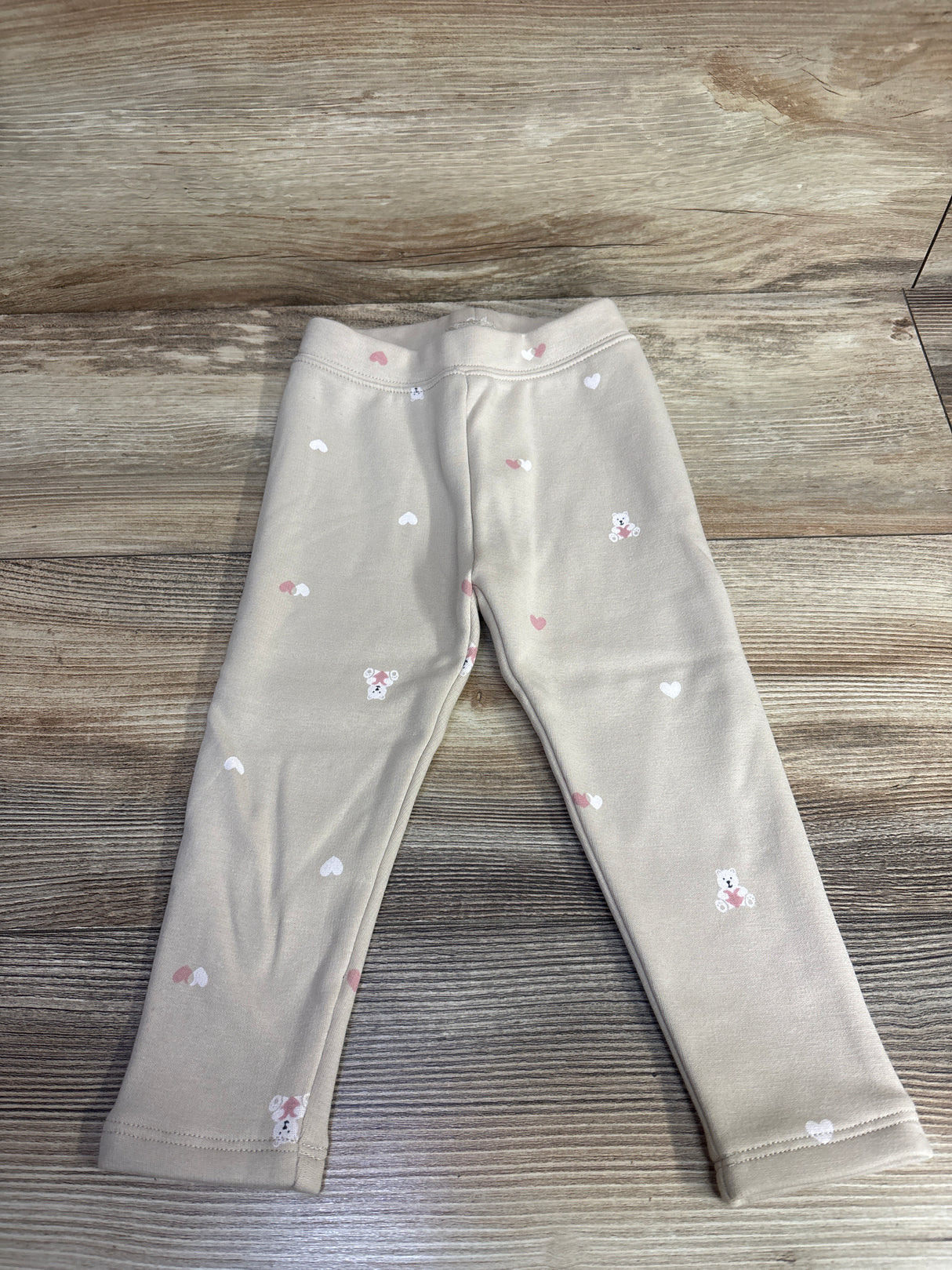 NEW Baby Gap Bear Pull On Cozy Lined Pants Beige sz 18-24m