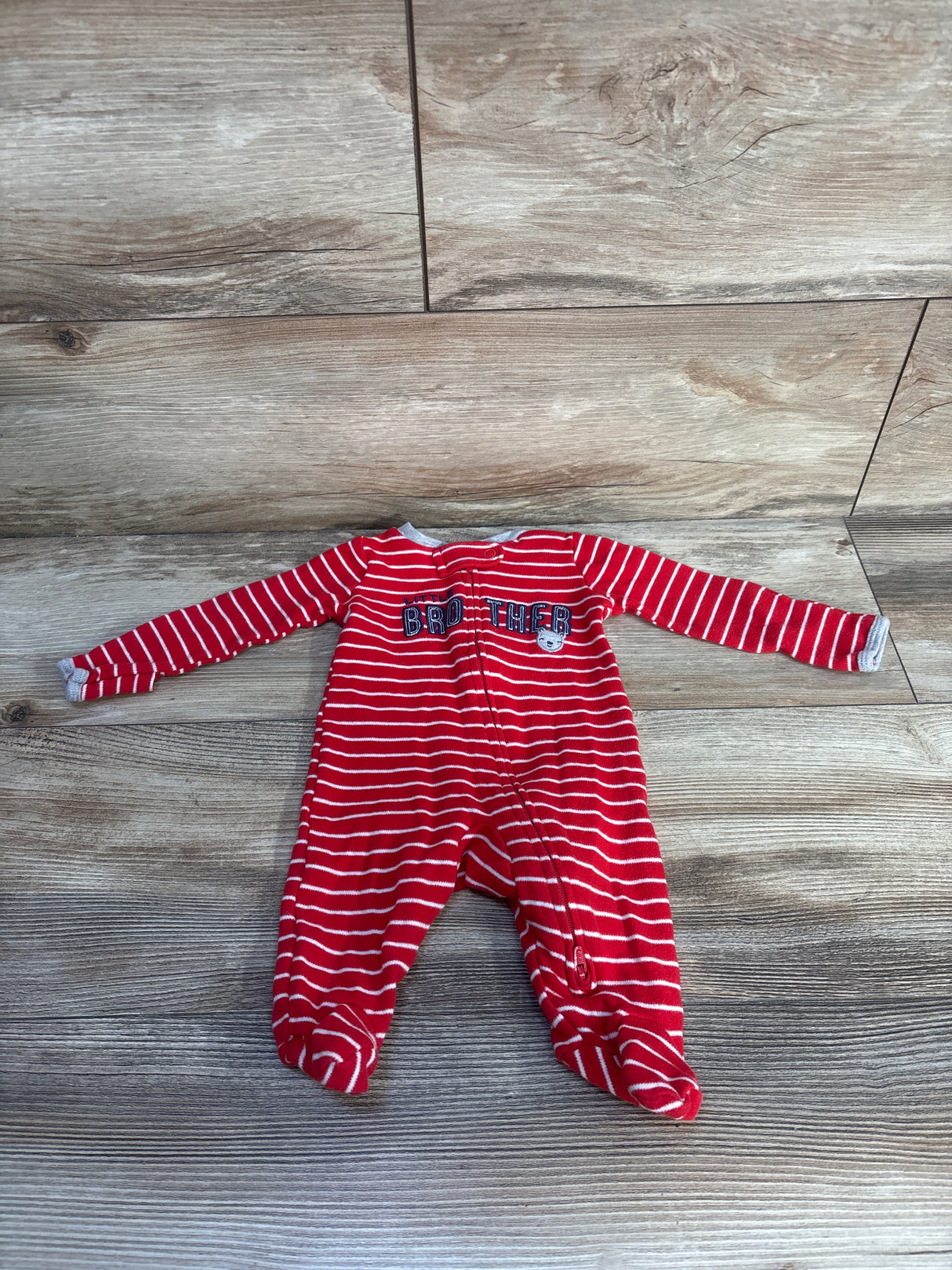 Carter's Striped Littler Brother Sleeper Red sz Newborn