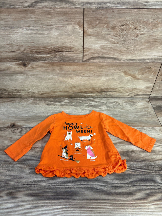 Carter's Happy Howl-O-Ween! Shirt Orange sz 12m - Me n Mommy To Be