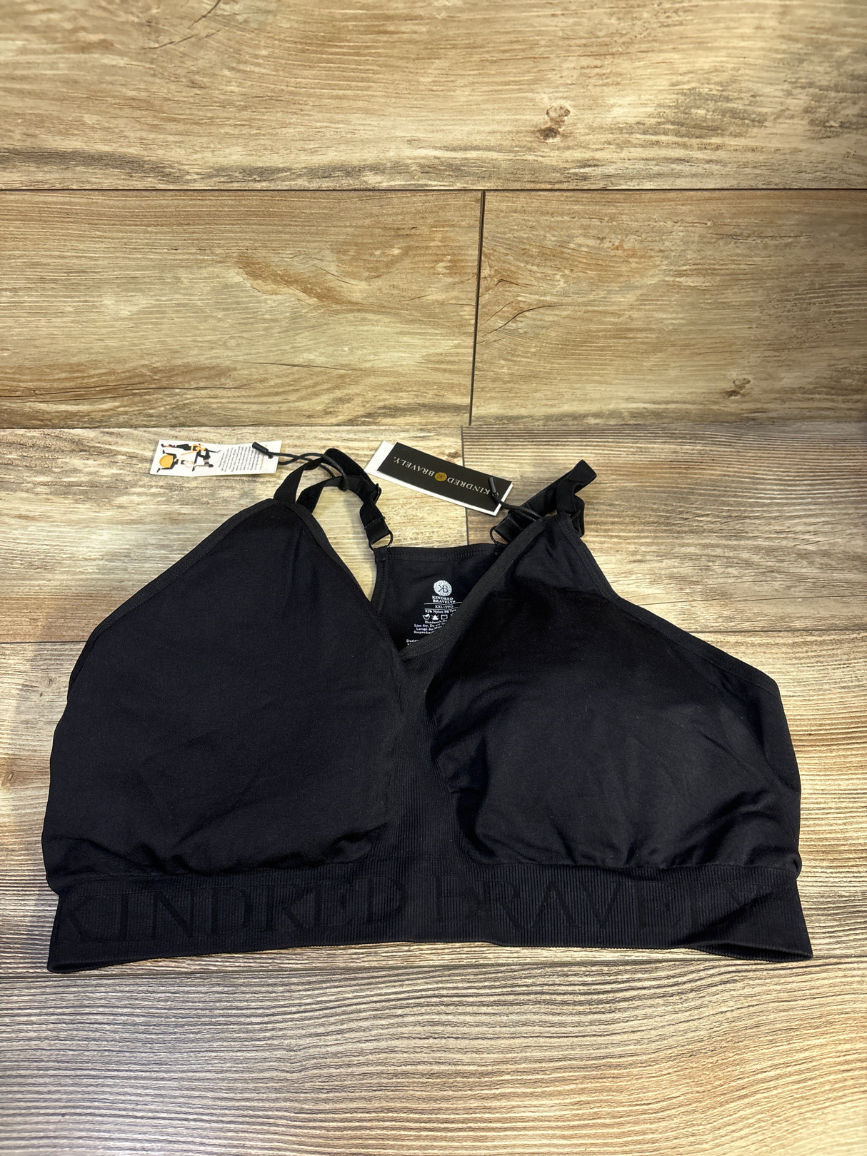 NEW Kindred Bravely Simply Subline Nursing Sports Bra Black sz XXL