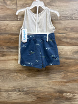NEW Carter's 2pc Ready For Waves Tank Top & Shorts Set Grey sz 2T