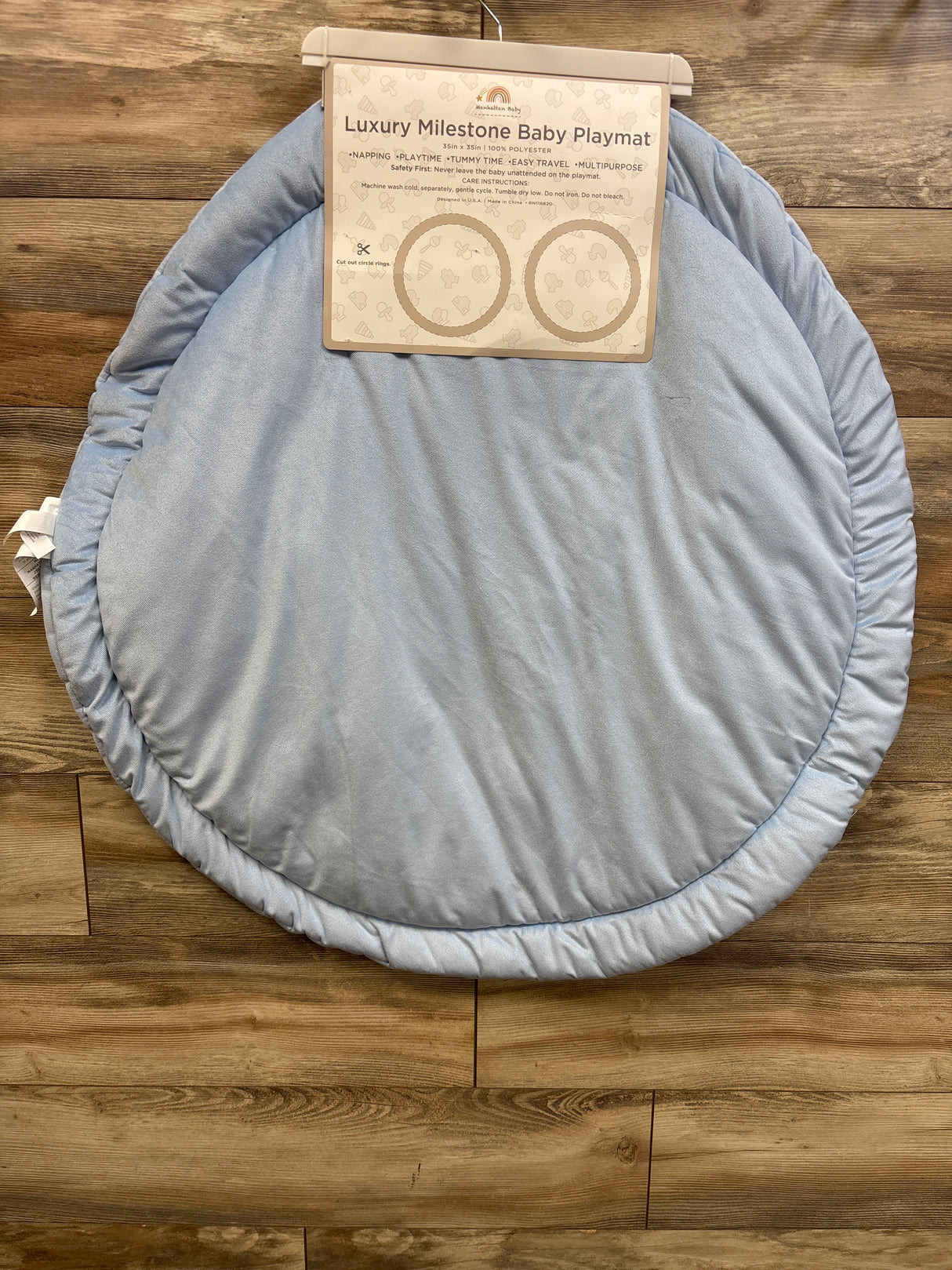 NEW Manhattan Baby Luxury Milestone Baby Playmat, Blue