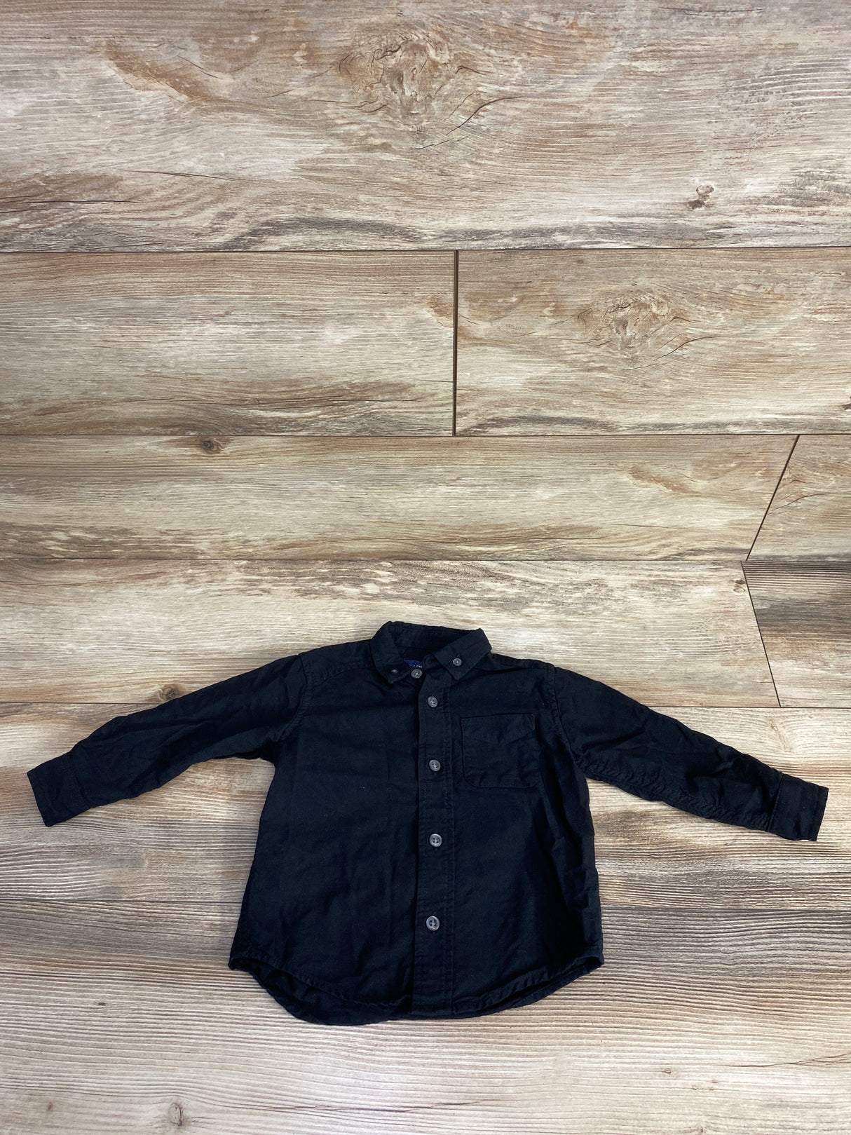 Children's Place Button Down Shirt Black sz 12-18m