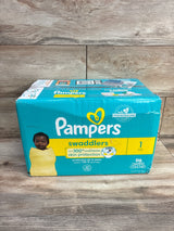 NEW Box of Pampers Swaddlers Sensitive Disposable Diapers 96ct. Size 1 - Me n Mommy To Be