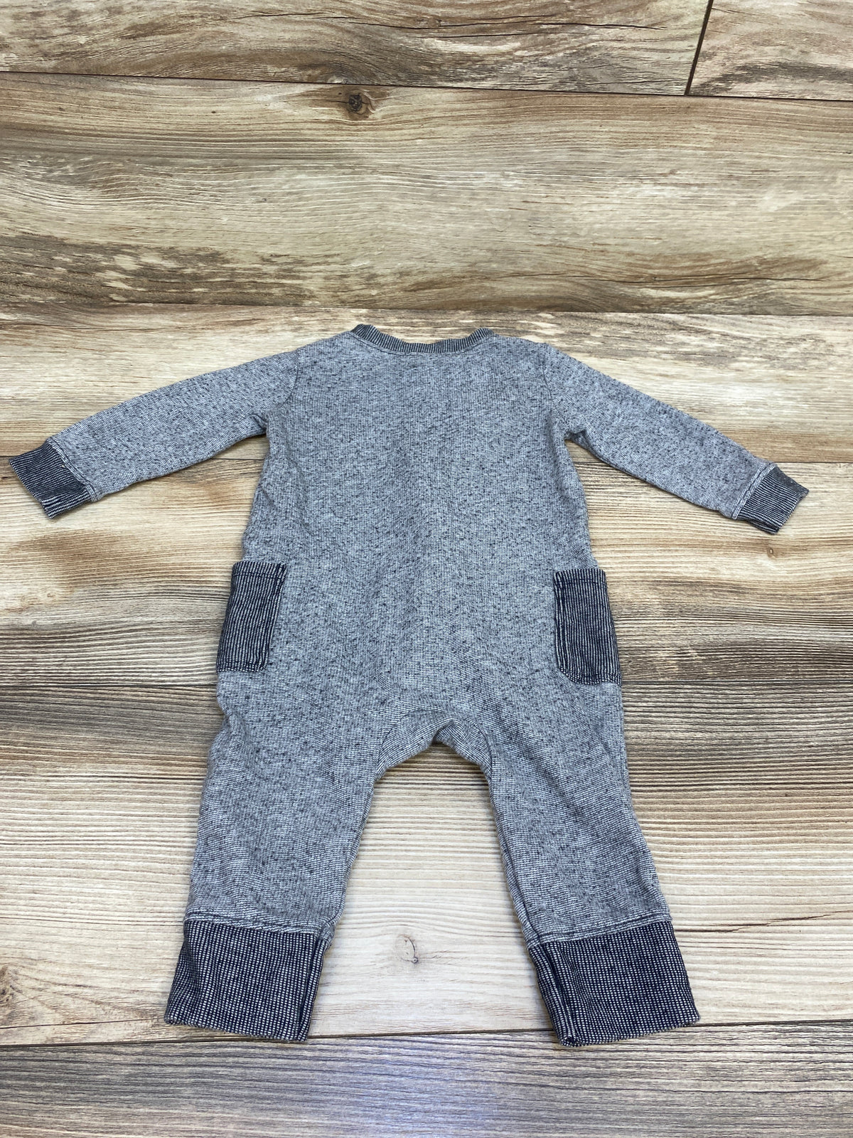 Cat & Jack Knit Side Zip Coverall Grey sz 3-6m
