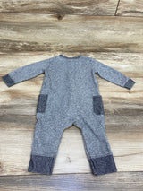 Cat & Jack Knit Side Zip Coverall Grey sz 3-6m