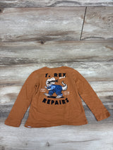 Old Navy Long Sleeve T-Rex Shirt Orange sz 5T