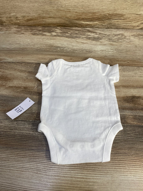 NEW Baby Gap Logo Bodysuit White sz Newborn - Me n Mommy To Be