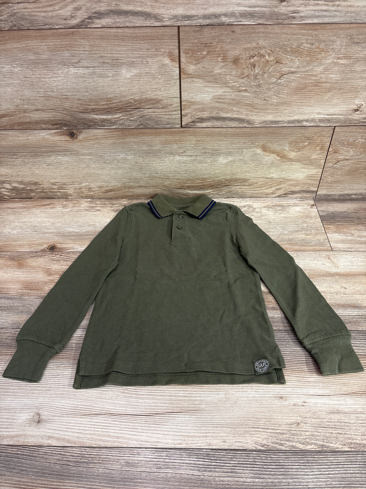 Baby Gap Long Sleeve Polo Shirt Green sz 4/5T