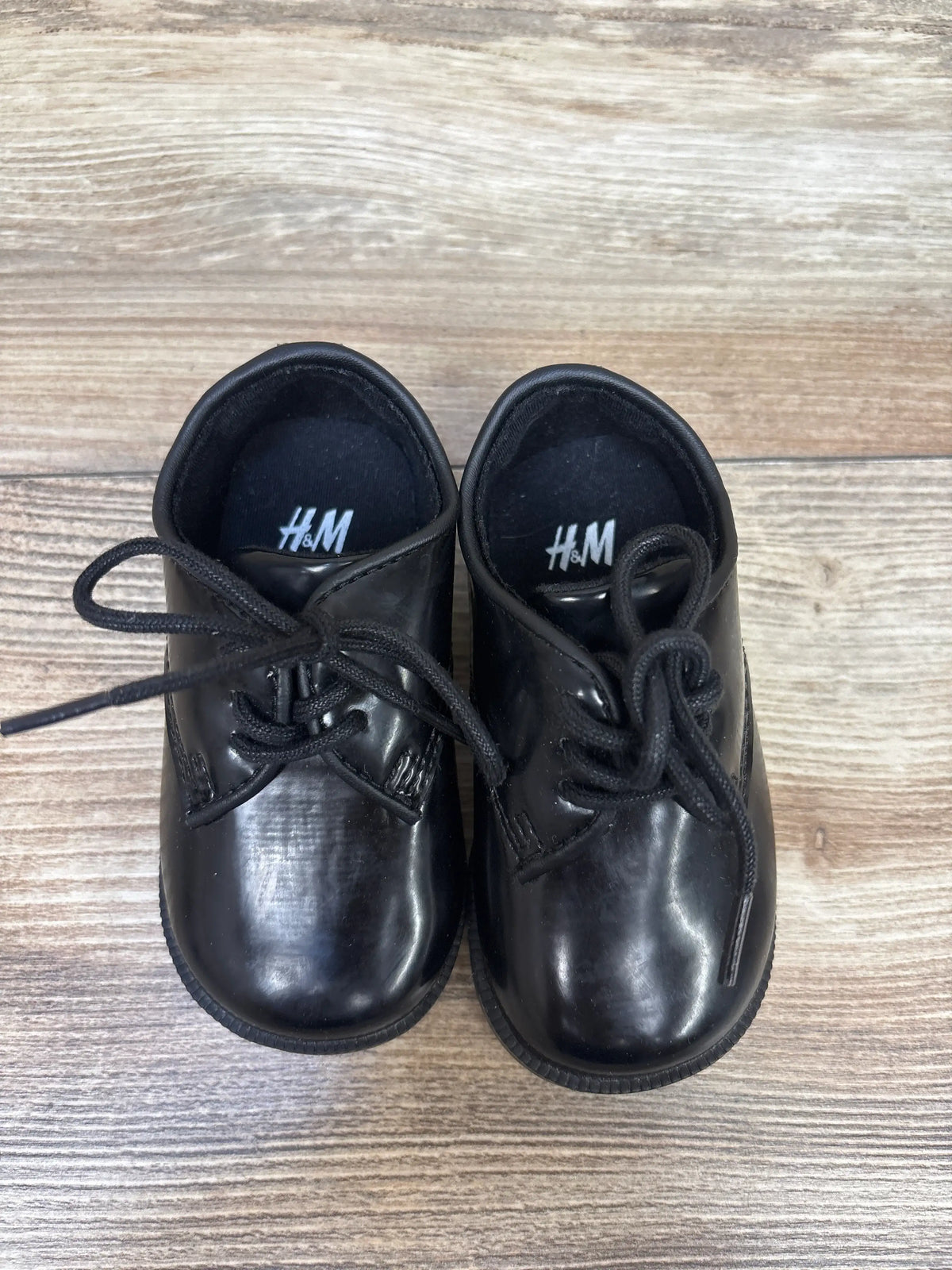 H&M Patent Derby Shoes Black sz 4-5c