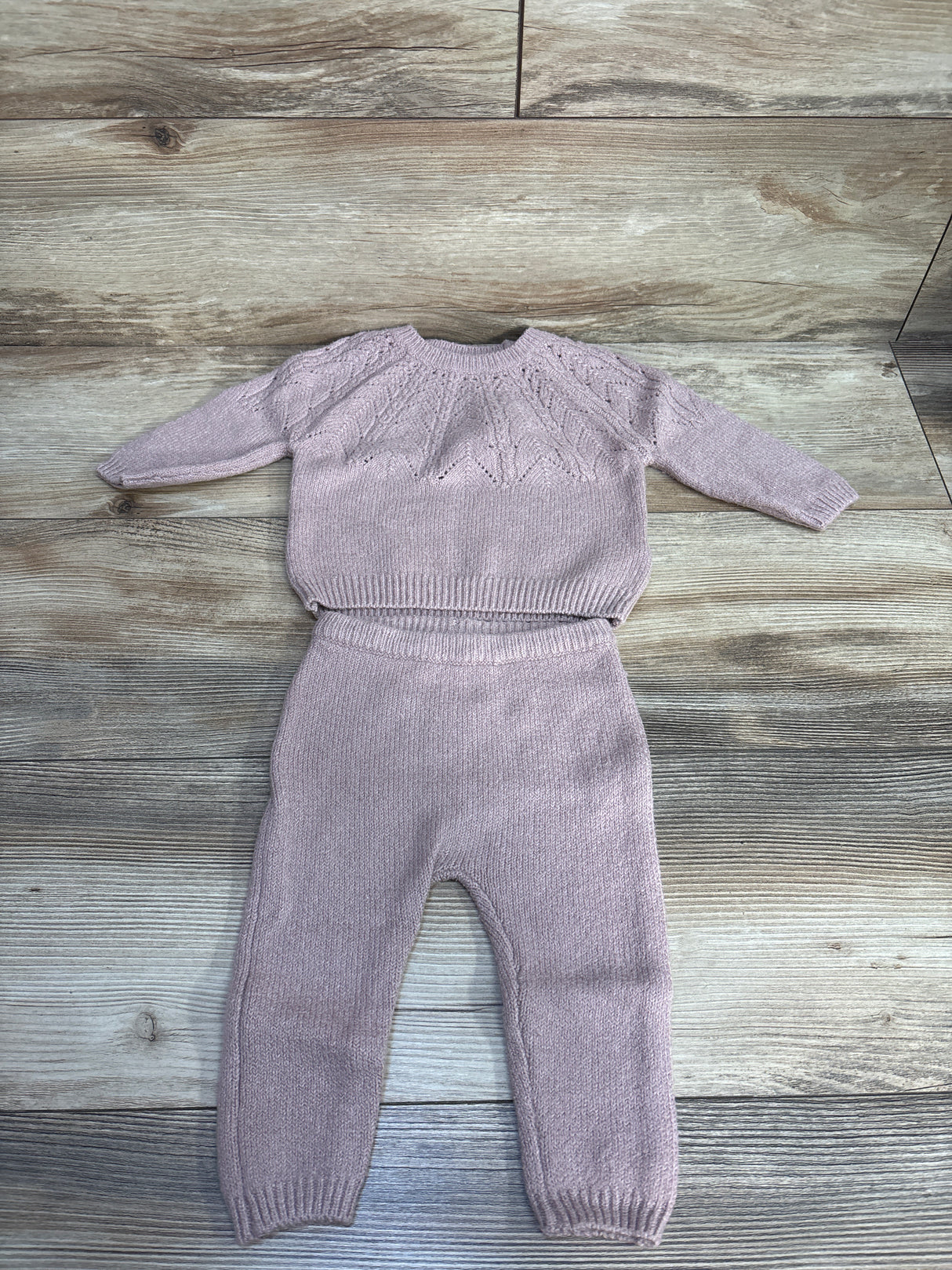 Old Navy 2pc Knitted Sweater & Pants Set Pink sz 3-6m