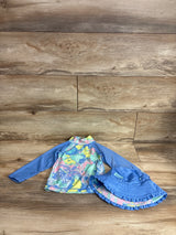 UV Skinz 2pc Rash Guard Shirt & Bucket Hat Blue sz 3T