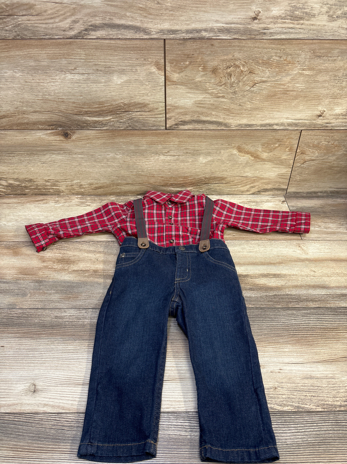 Carter's 3pc Suspender Set Red sz 12m