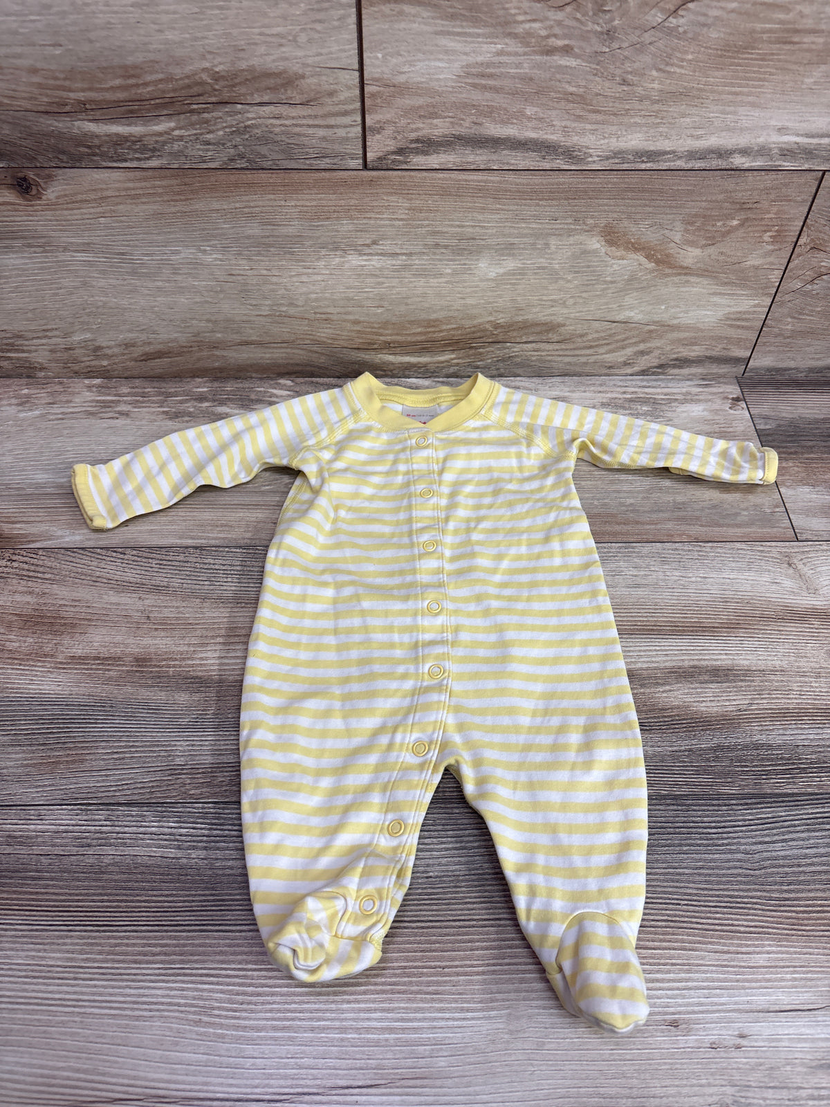 Hanna Andersson Striped Snap Sleeper Yellow sz 0-3m