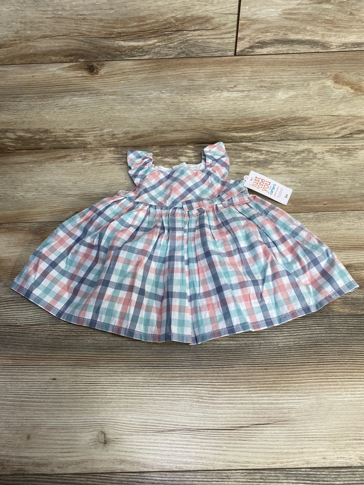 NEW Just One You 2pc Plaid Dress & Bloomers White sz 6m