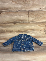 Old Navy Butterfly Print Denim Jacket Blue sz 6-12m