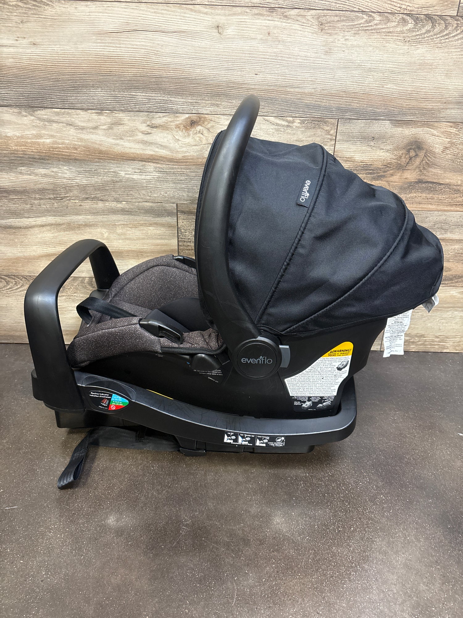 Evenflo Pivot Modular Travel System w/ LiteMax Infant Car Seat in Casual Gray
