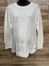 NWOT Gap Maternity Lightweight CashSoft Pointelle Sweater Off White sz Large