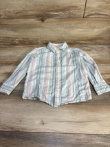Carter's Striped Button Up Shirt Blue sz 4T - Me n Mommy To Be