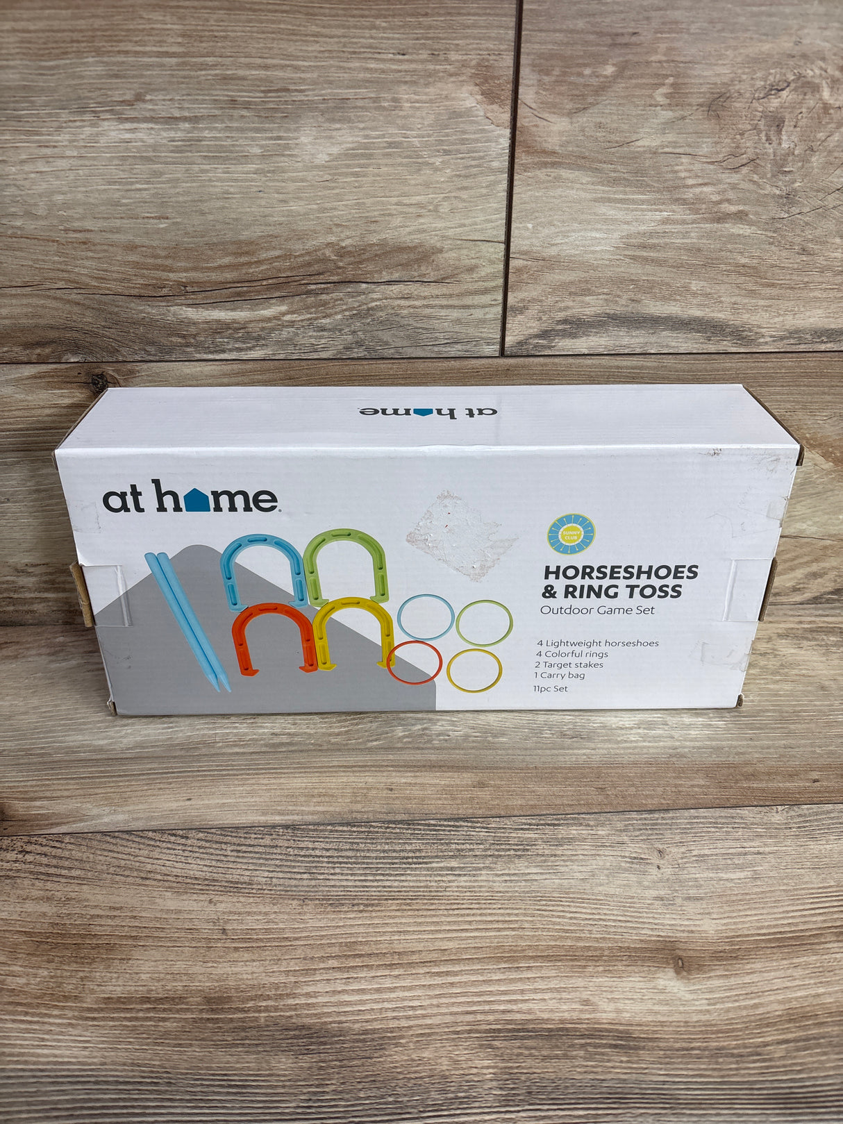 At Home Horseshoes & Ring Toss Outdoor Game 11pc Set