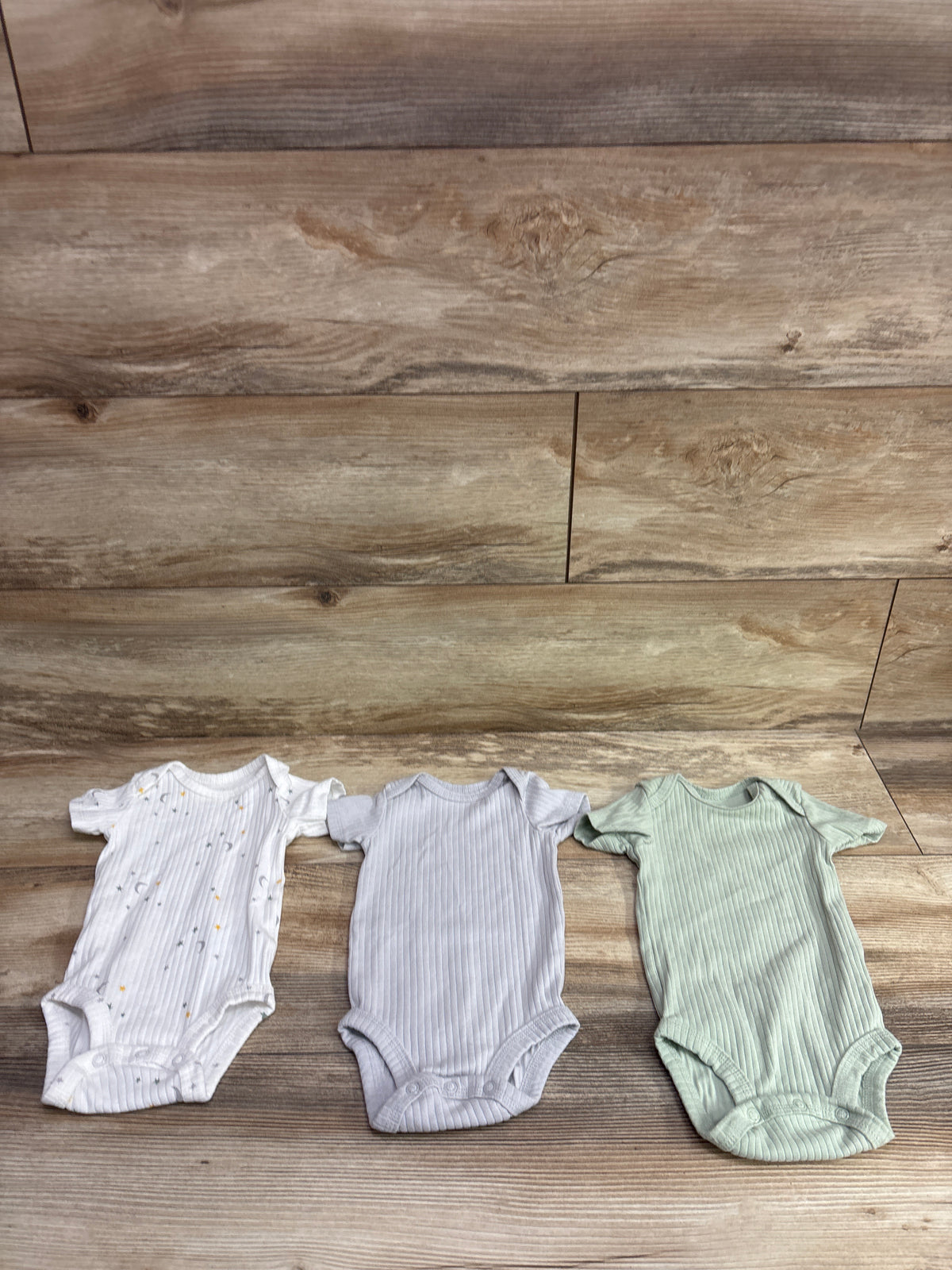 Just One You 3pk Ribbed Bodysuits Green sz 3m