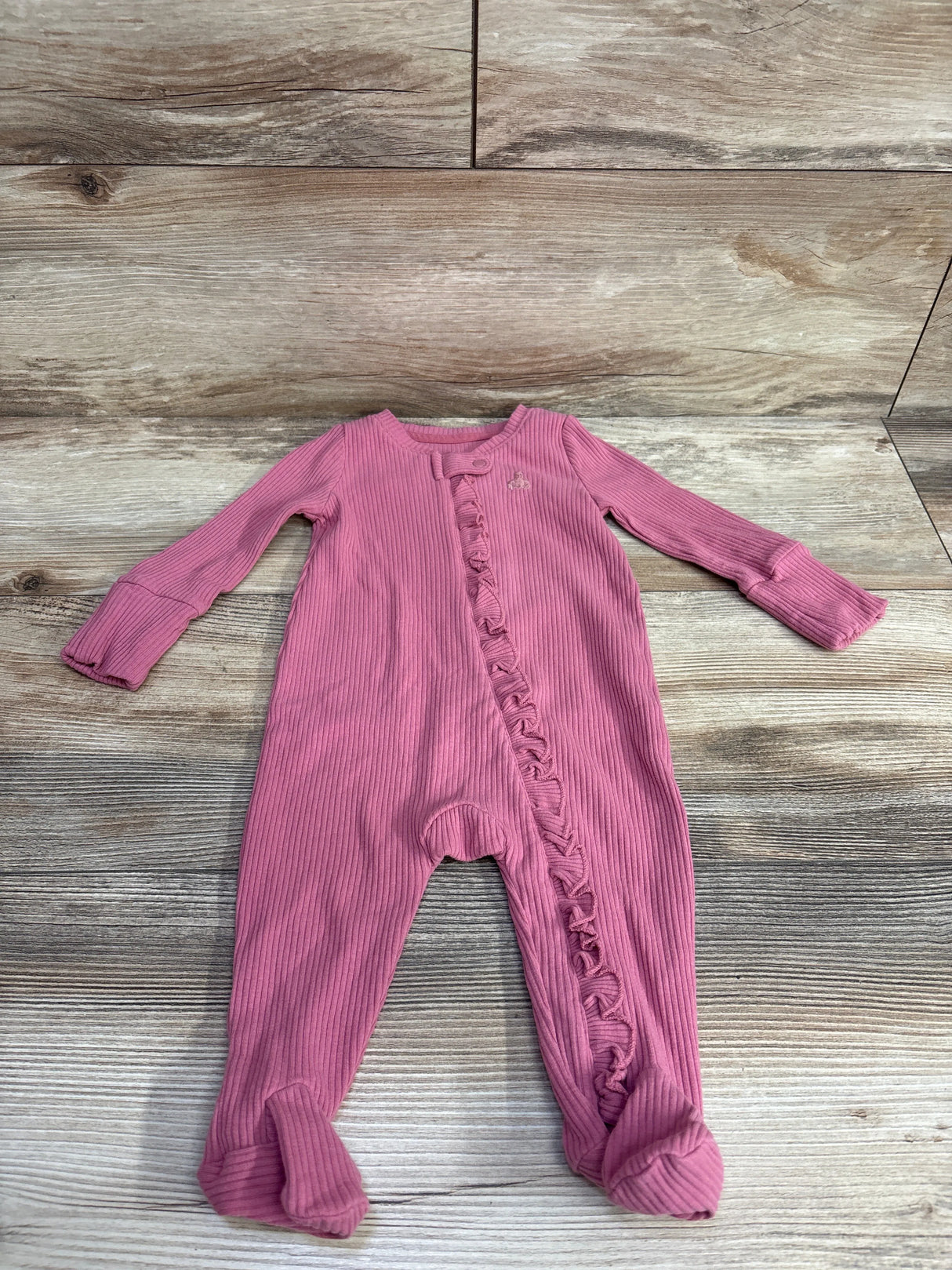 Baby Gap Ribbed Ruffled Sleeper Pink sz 0-3m