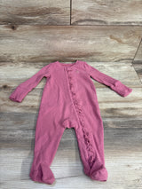 Baby Gap Ribbed Ruffled Sleeper Pink sz 0-3m