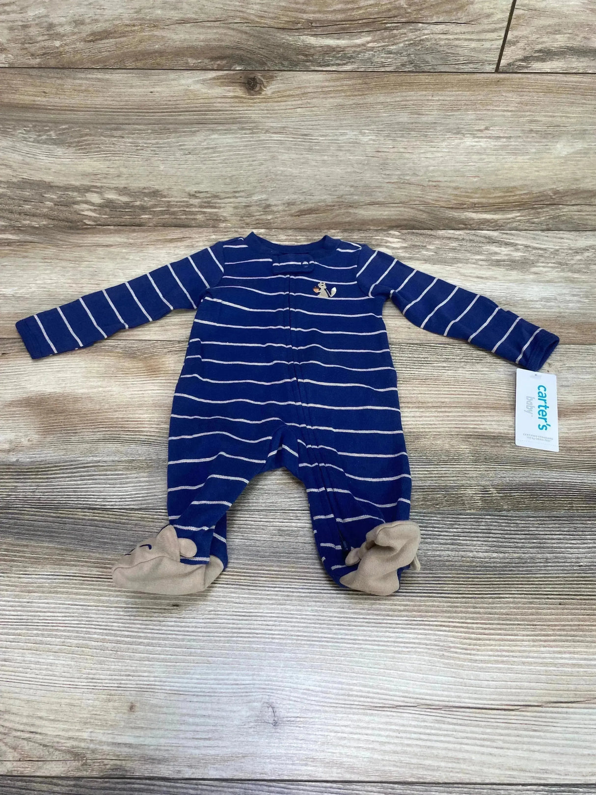 NEW Carter's 2-Way Zip Blue Squirrel Sleeper sz Newborn