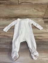 Banana Republic Pima Cotton Zebra Sleeper Ivory sz 0-3m