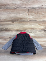 Air Jordan Long Sleeve Shirt & Puffer Vest 2pc Set Grey sz 9m