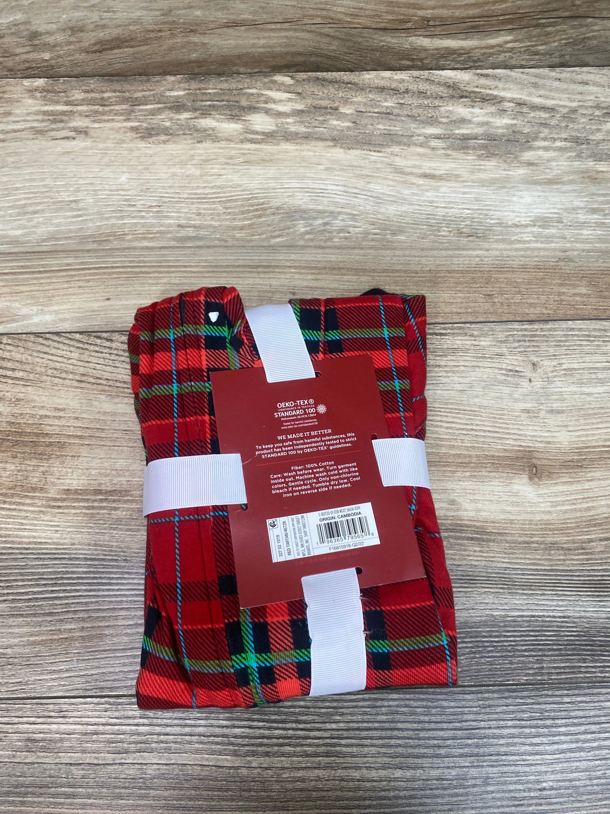 NEW Wondershop Plaid Sleeper Red Tartan sz 6-9m