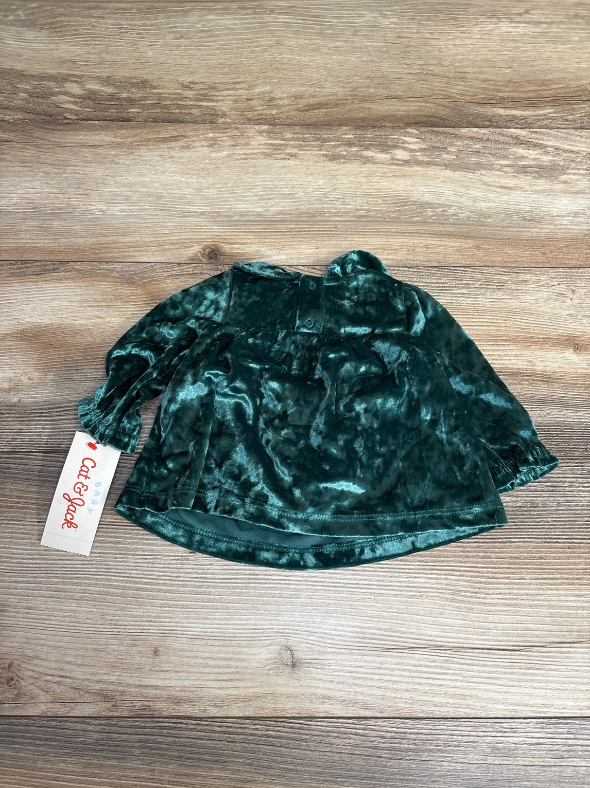 NEW Cat & Jack 2pc Velvet Dress & Bloomers Set Emerald sz Newborn