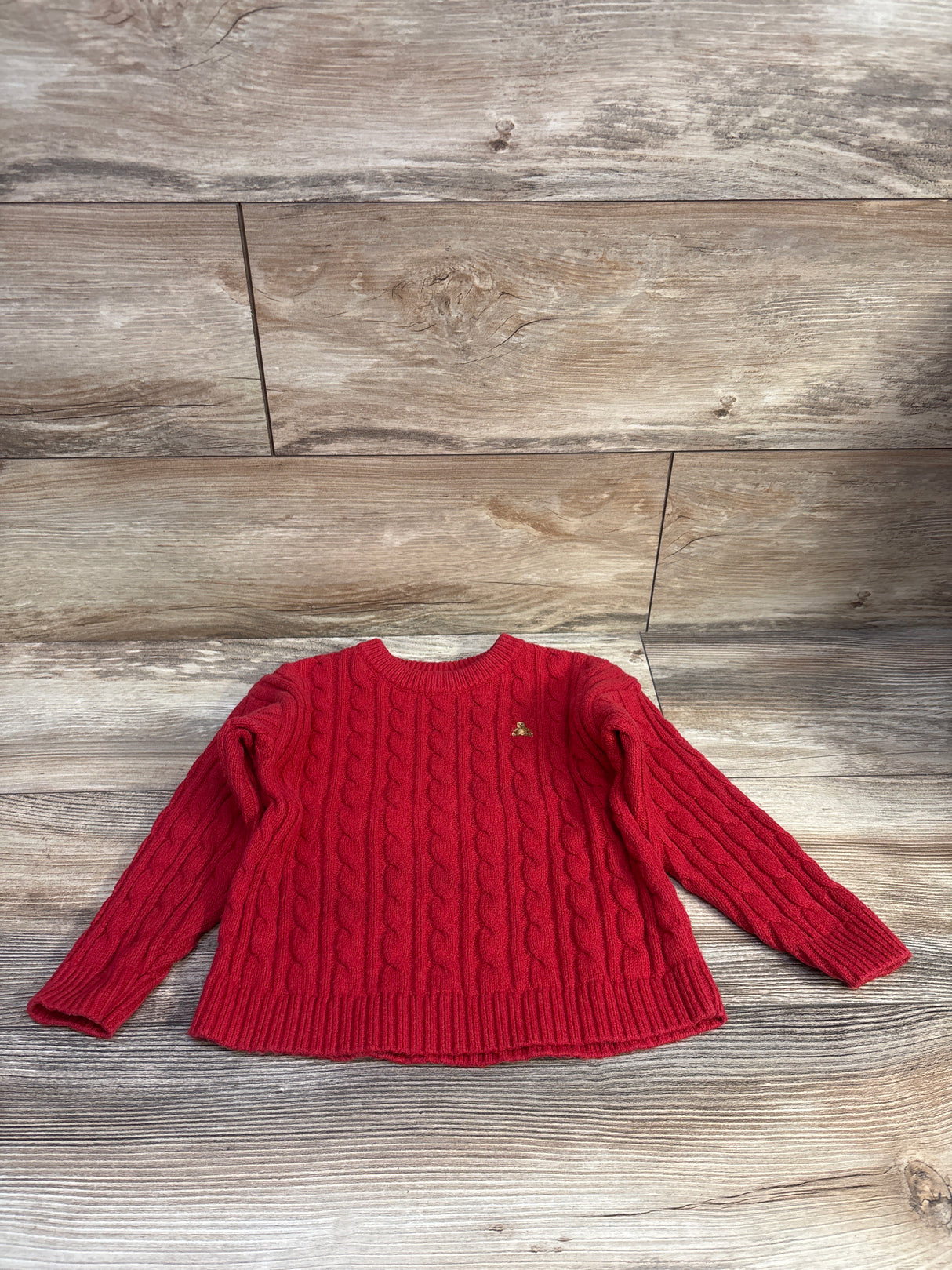 Baby Gap CashSoft Cable Knit Sweater Red sz 4T