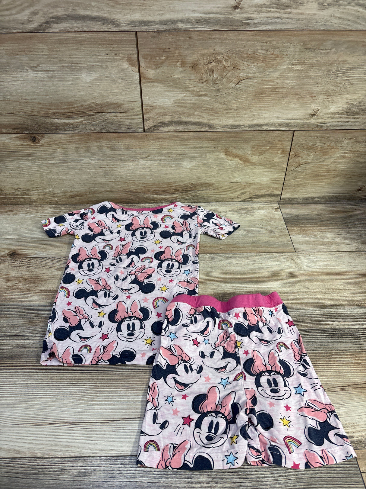 Little Sleepies x Disney Minnie Mouse 2pc Bamboo Pajama Set Pink sz 4T