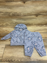 Carter's 2pc Butterfly Zip-Up Jacket & Pants Set Blue sz 9m