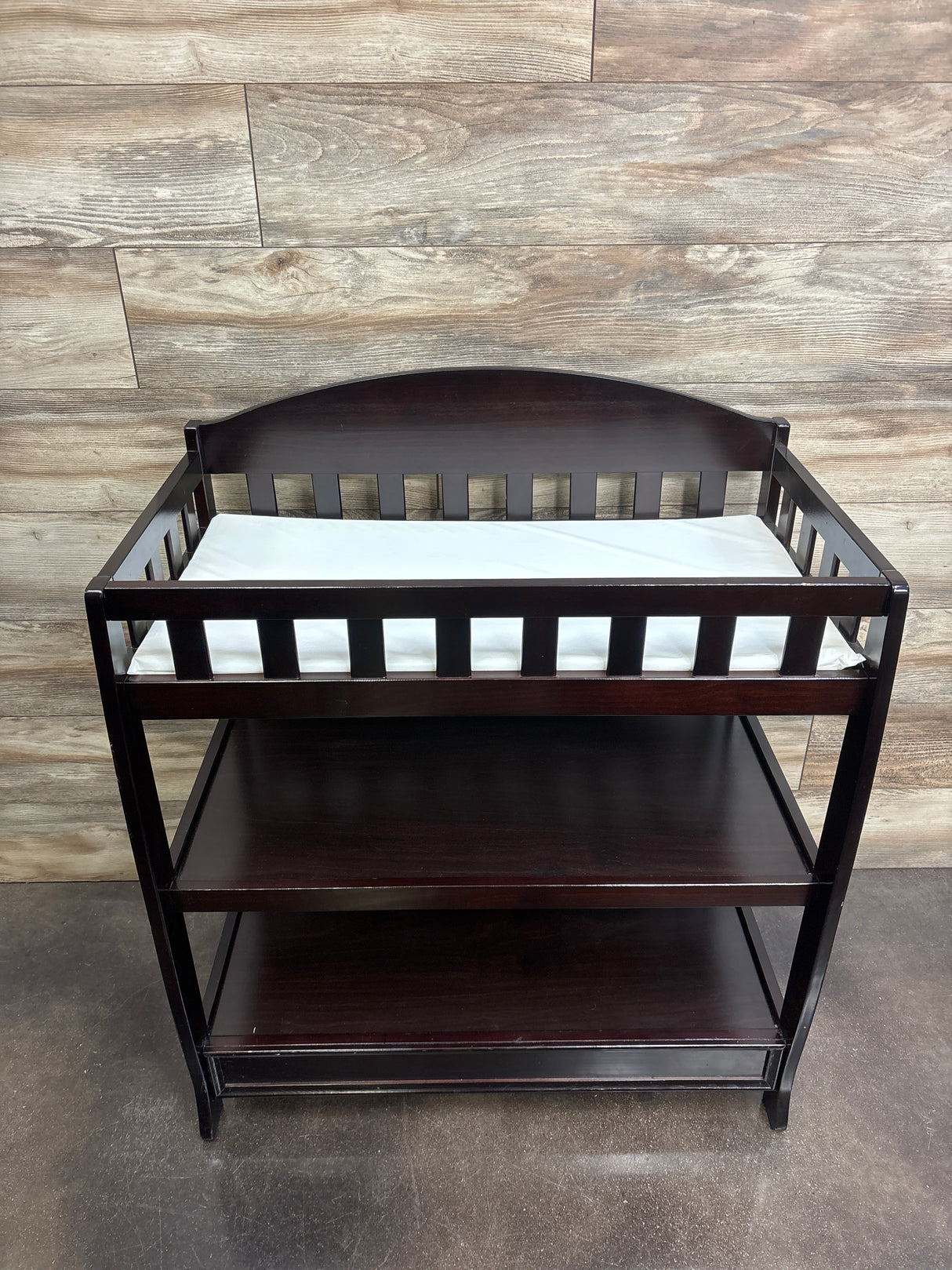 Delta Children Wilmington Changing Table with Pad in Dark Chocolate