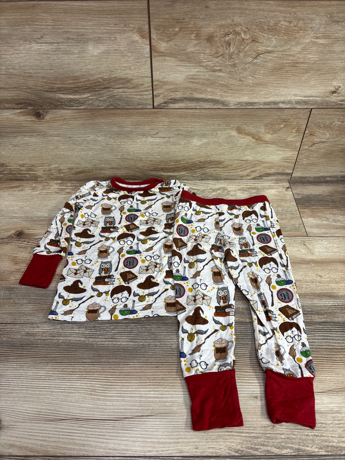 Little Snuggles x Harry Potter 2pc Bamboo Pajama Set White sz 2T