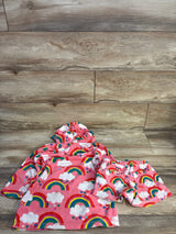 Mini Boden 2pc Rainbow Print Terry Swim Cover-Up & Shorts Set Pink sz 3-4T