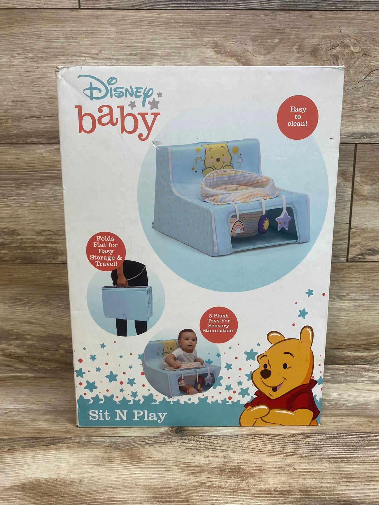 Disney Baby Winnie The Pooh Sit N Play Portable Activity Seat for Babies