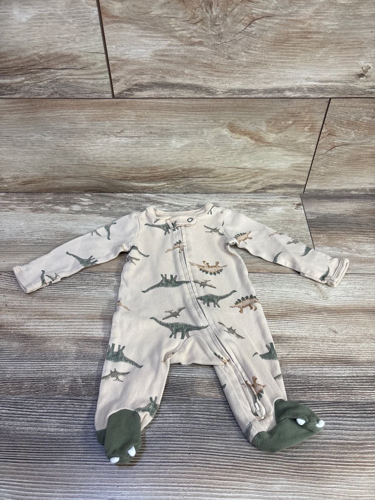 Carter's Dinosaur Sleeper Beige sz Newborn