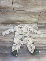 Carter's Dinosaur Sleeper Beige sz Newborn